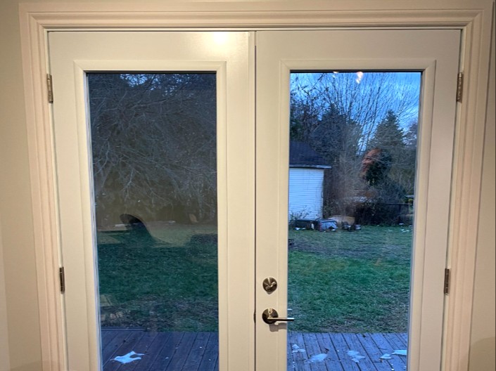 White Garden Doors with Full Glass Panels